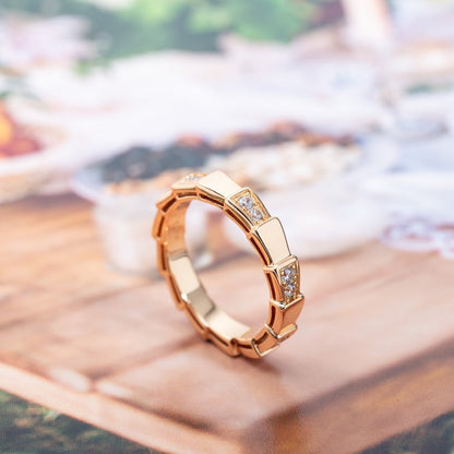 [Love More]SERPENTI RING PINK GOLD  3MM