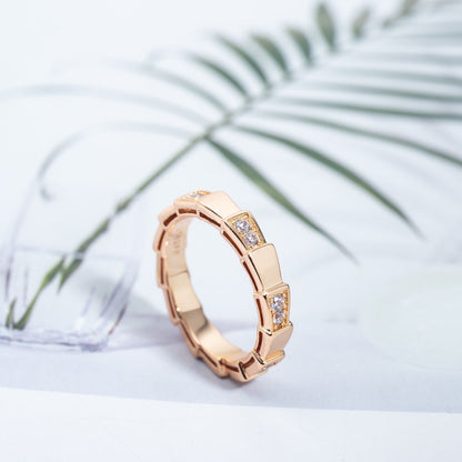 [Love More]SERPENTI RING PINK GOLD  3MM