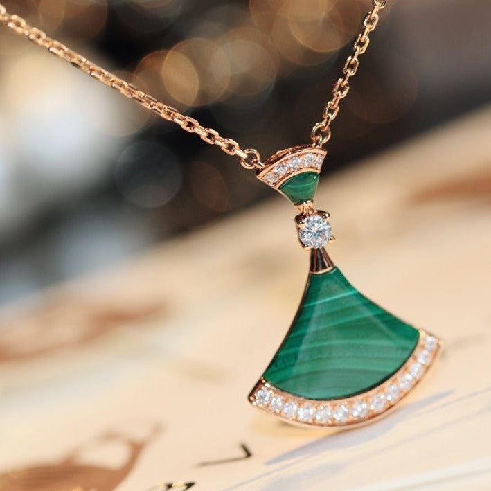 [Love More]DREAM NECKLACE MALACHITE DIAMOND