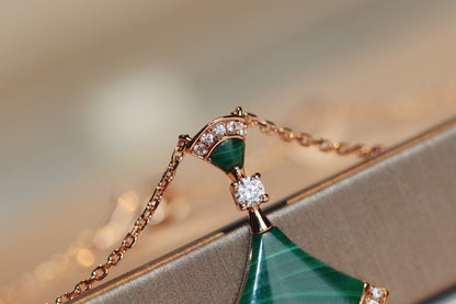 [Love More]DREAM NECKLACE MALACHITE DIAMOND