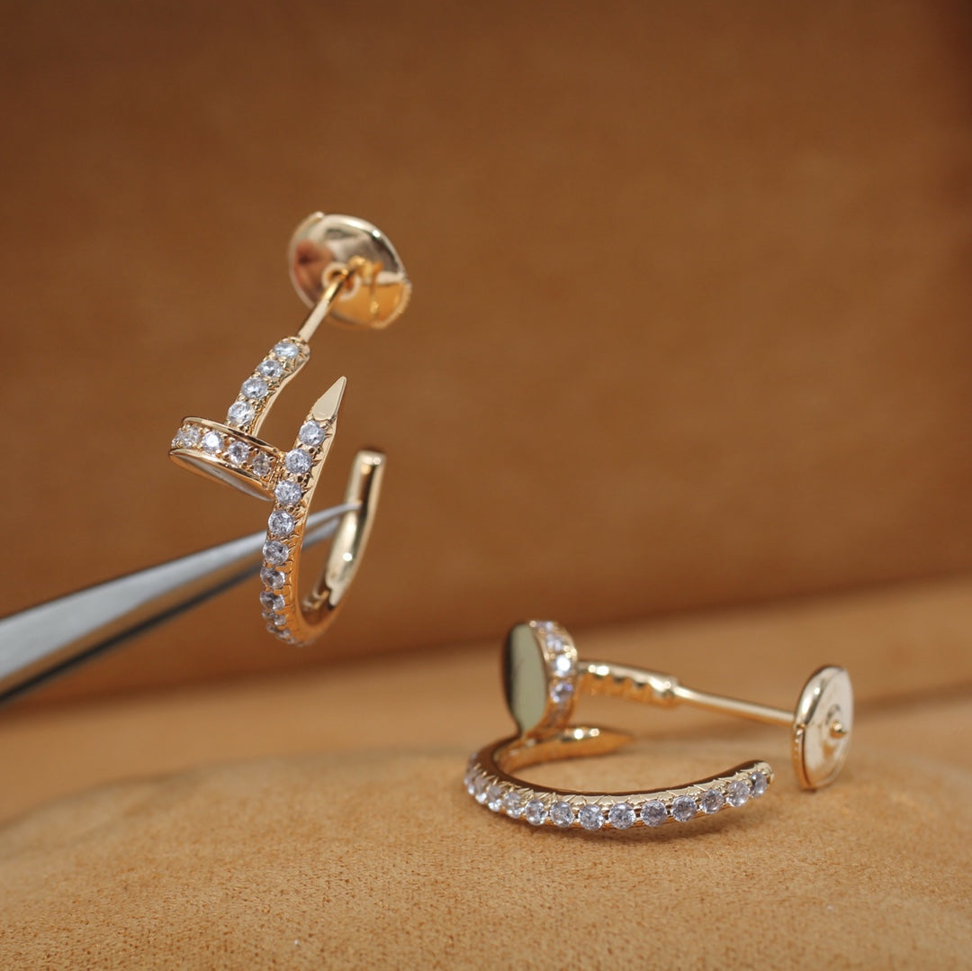 [Love More]JUSTE EARRINGS 12.75MM PINK GOLD DIAMOND