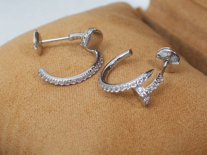 [Love More]JUSTE EARRINGS 12.75MM SILVER DIAMOND