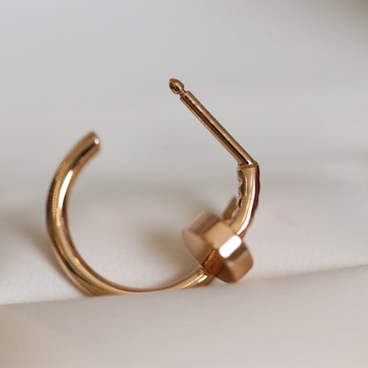 [Love More]JUSTE EARRINGS PINK GOLD