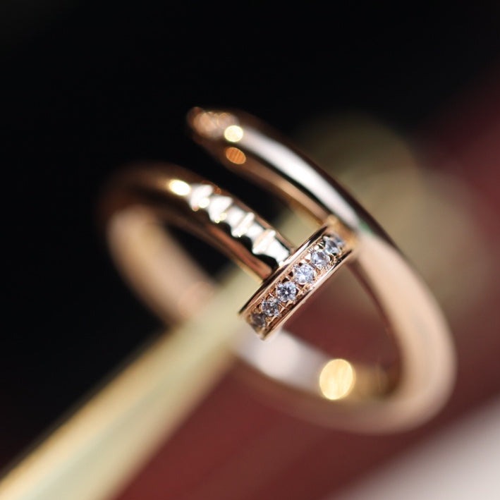 [Love More]JUSTE RING 2.65MM PINK GOLD DIAMOND