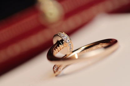 [Love More]JUSTE RING 2.65MM PINK GOLD DIAMOND