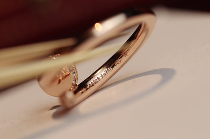 [Love More]JUSTE RING 2.65MM PINK GOLD DIAMOND