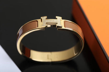 [Love More]H BRACELET GOLD DIAMOND