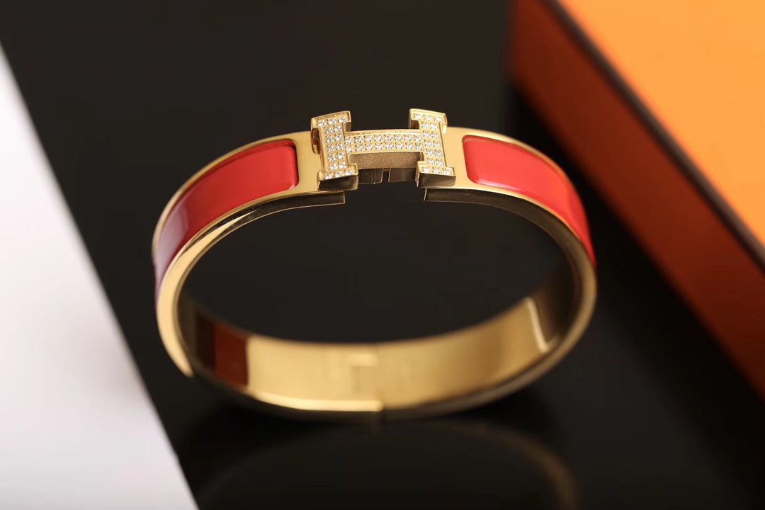 [Love More]H BRACELET GOLD DIAMOND