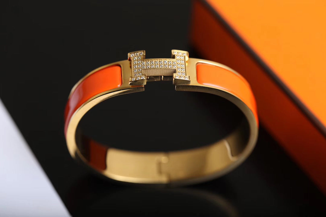 [Love More]H BRACELET GOLD DIAMOND