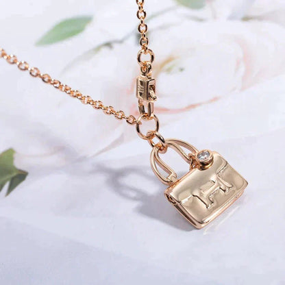 [Love More]AMULETTE PEDANT ROSE GOLD NECKLACE