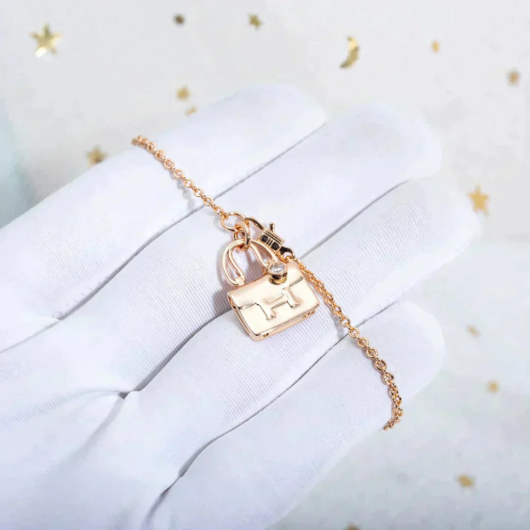 [Love More]AMULETTE PEDANT ROSE GOLD NECKLACE