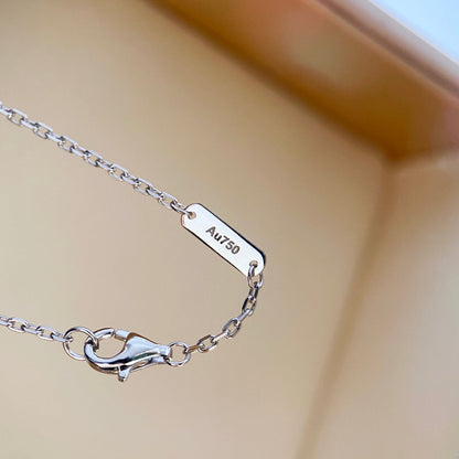 [Love More]CLOVER DIAMOND NECKLACE SILVER