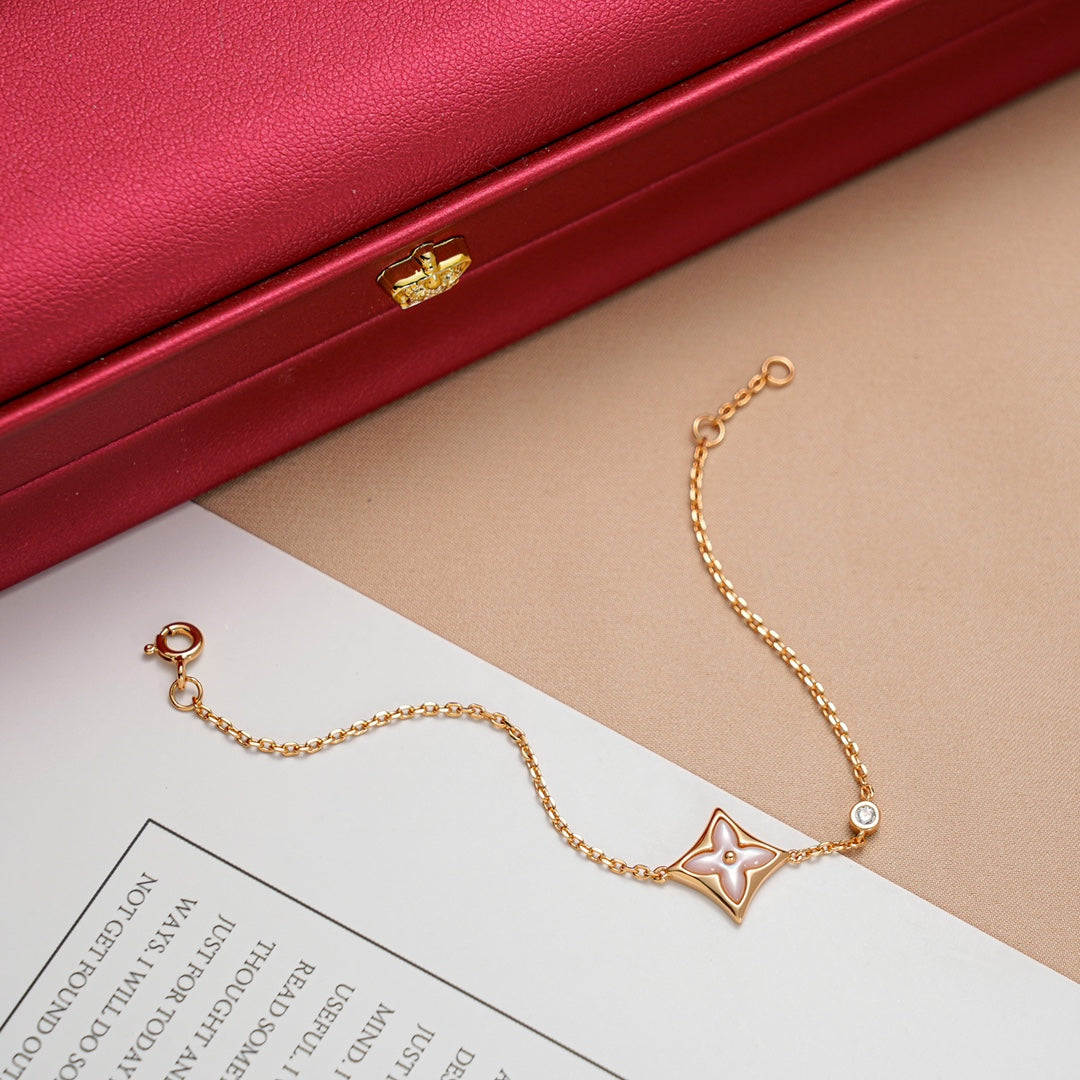 [Love More]STAR 1 DIAMOND PINK GOLD BRACELET