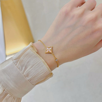 [Love More]STAR 1 DIAMOND PINK GOLD BRACELET