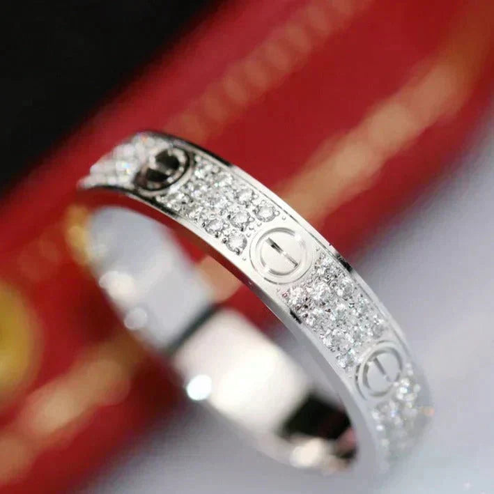 [Love More]LOVE RING 3.6MM DIAMOND PAVED