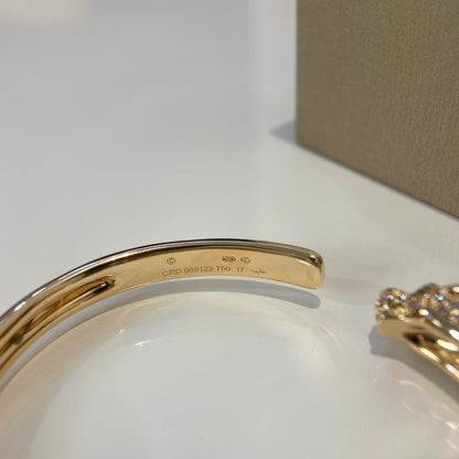 [Love More]PANTHERE GOLD DIAMOND OPEN BRACELET