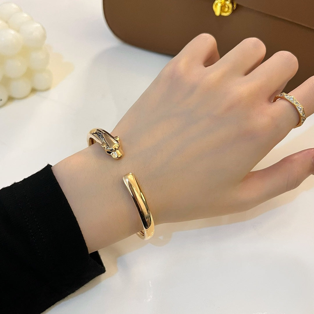 [Love More]PANTHERE GOLD OPEN BRACELET