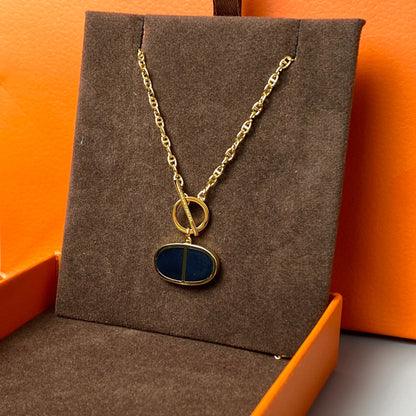 [Love More]CHAINE VERSO BLACK CERAMIC NECKLACE