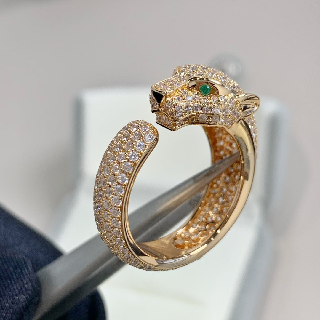 [Love More]PANTHERE PINK GOLD DIAMOND RING