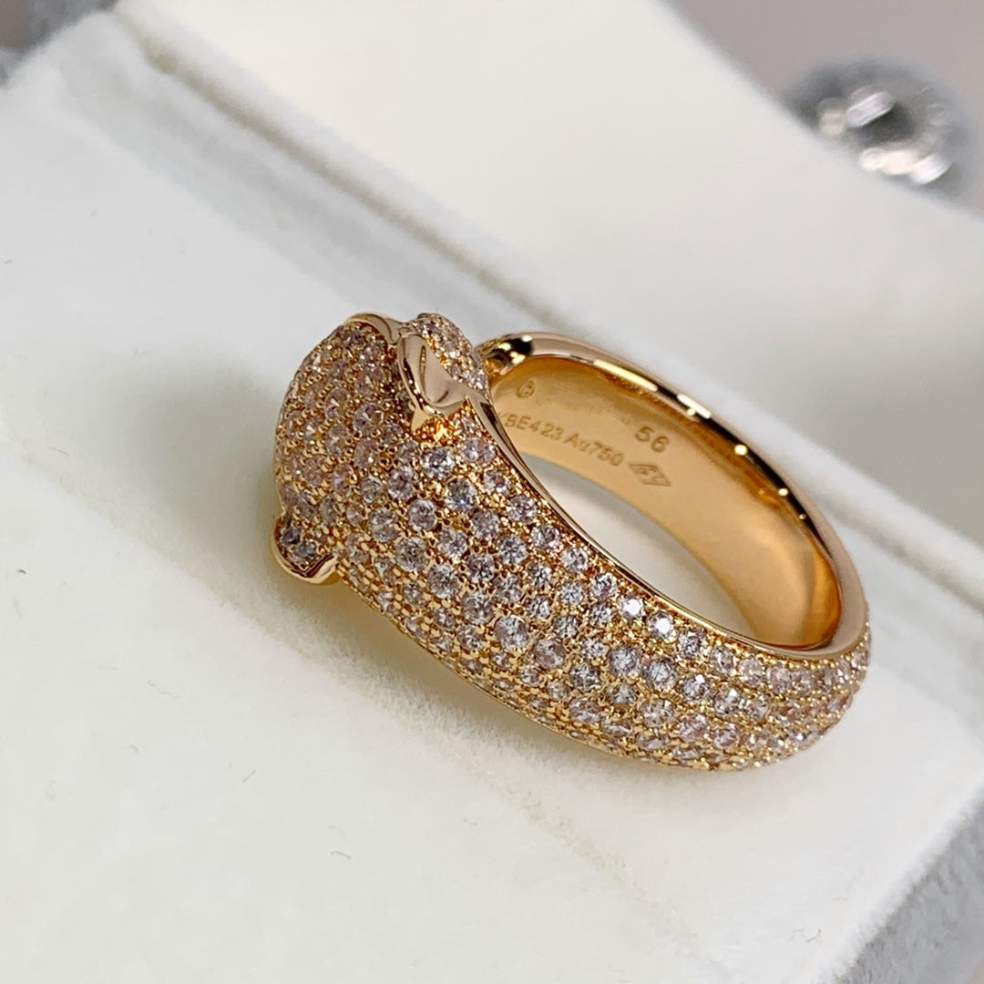 [Love More]PANTHERE PINK GOLD DIAMOND RING