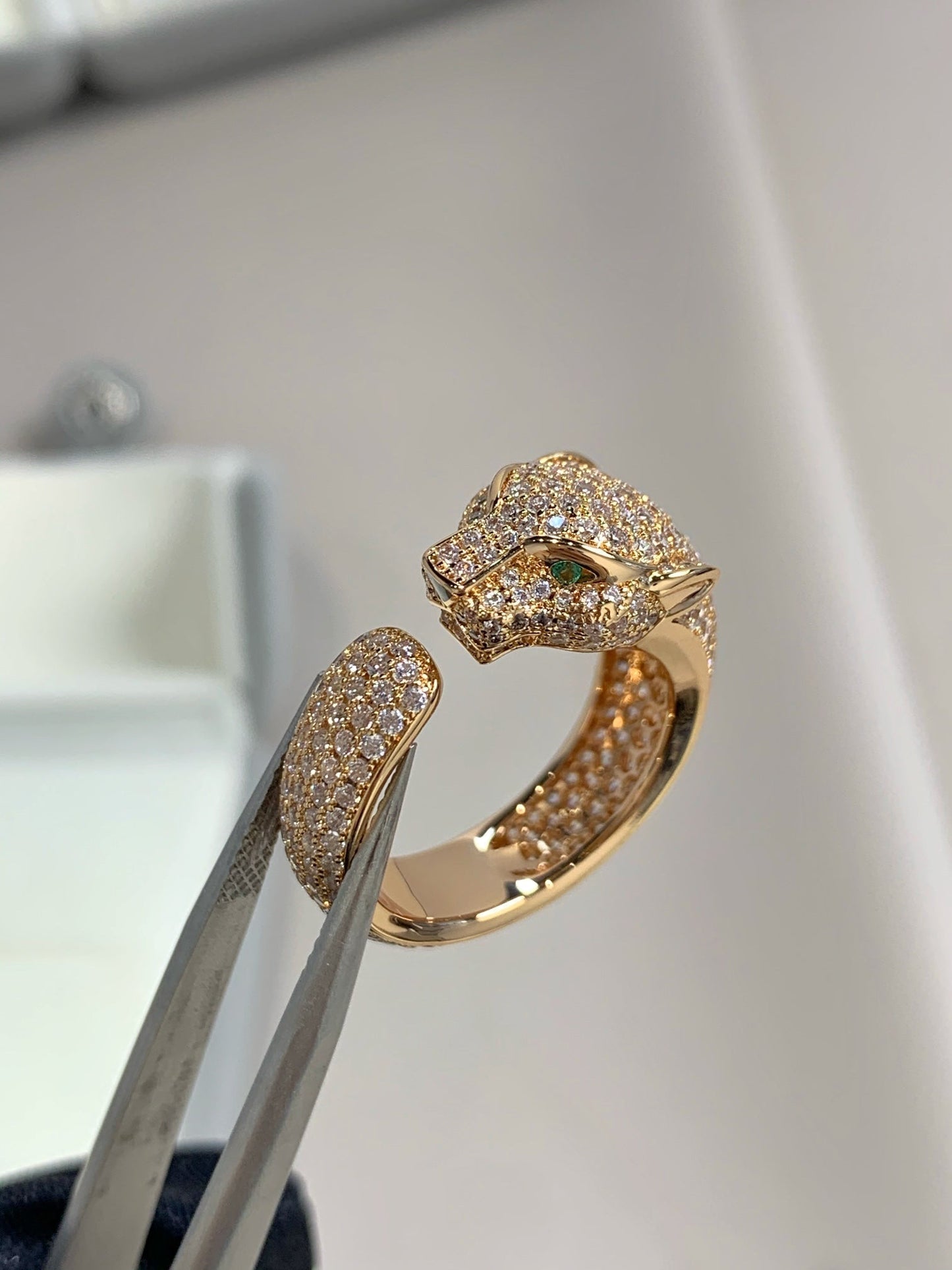 [Love More]PANTHERE PINK GOLD DIAMOND RING