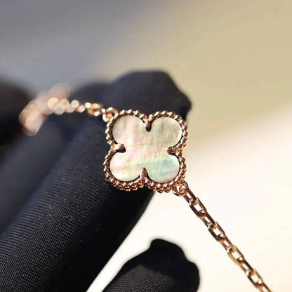 [Love More]CLOVER 20 MOTIFS DARK MOP DIAMOND  NECKLACE