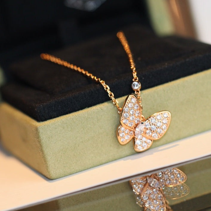 [Love More]BUTTERFLY DIAMOND NECKLACE