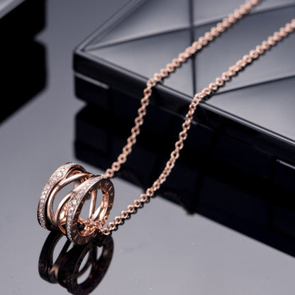 [Love More]ZERO 1 PINK GOLD DIAMOND OPEN NECKLACE