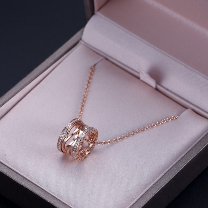 [Love More]ZERO 1 PINK GOLD DIAMOND OPEN NECKLACE