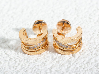 [Love More]ZERO 1 PINK GOLD DIAMONDS EARRINGS