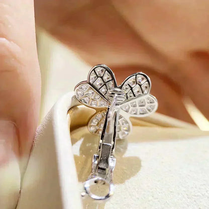 [Love More]CLOVER COMOS DIAMOND EARRINGS SILVER