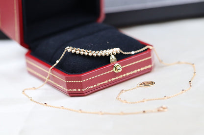 [Love More]CLASH PINK GOLD NECKLACE