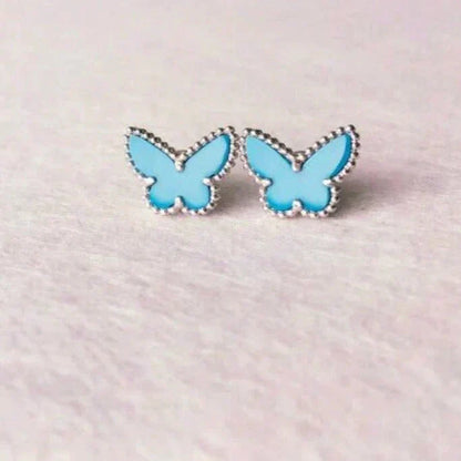 [Love More]BUTTERFLY TURQUOISE EARRINGS SILVER