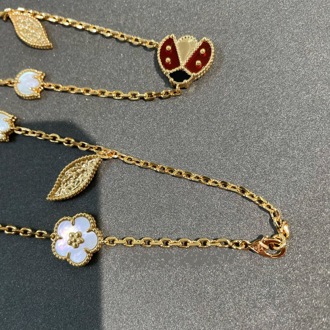 [Love More]LUCKY SPRING 15 MOTIFS GOLD NECKLACE