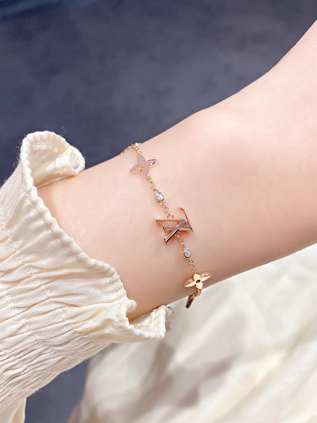 [Love More]STAR AND SUN 7 MOTIFS GOLD BRACELET