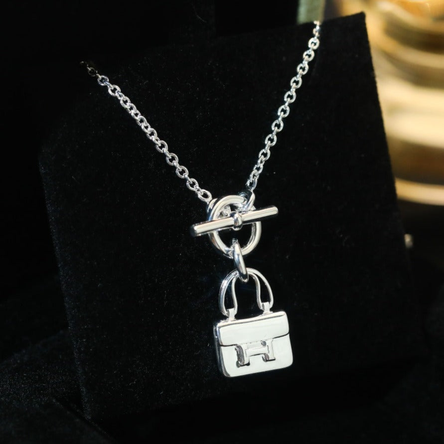 [Love More]POP H PEDANT SILVER NECKLACE