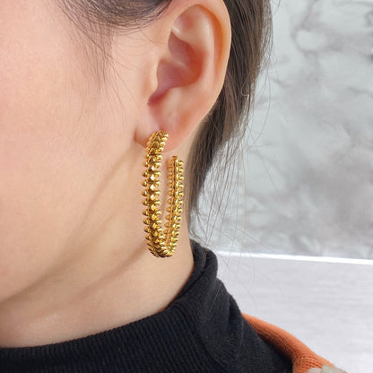 [Love More]CLASH LARGE HOOP EARRINGS