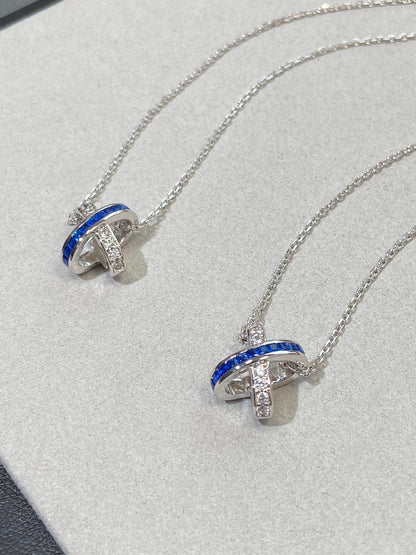 [Love More]LIENS DIAMOND SILVER NECKLACE