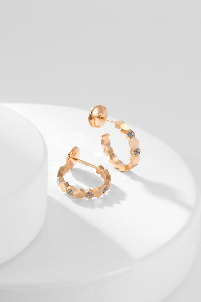 [Love More]BEE LOVE DIAMOND HOOP EARRINGS