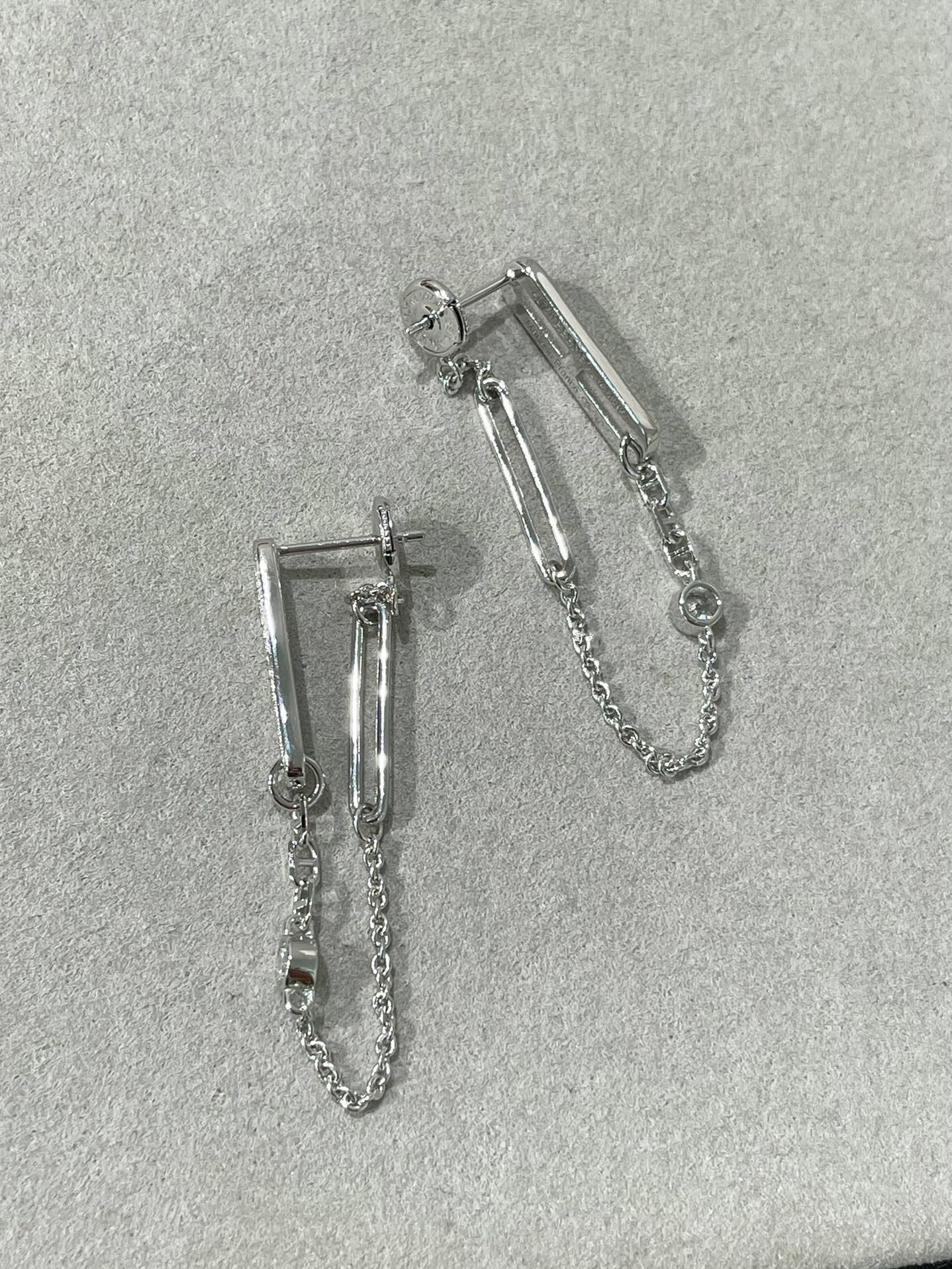 [Love More]CHAINE CHAOS DIAMOND DROP EARRINGS