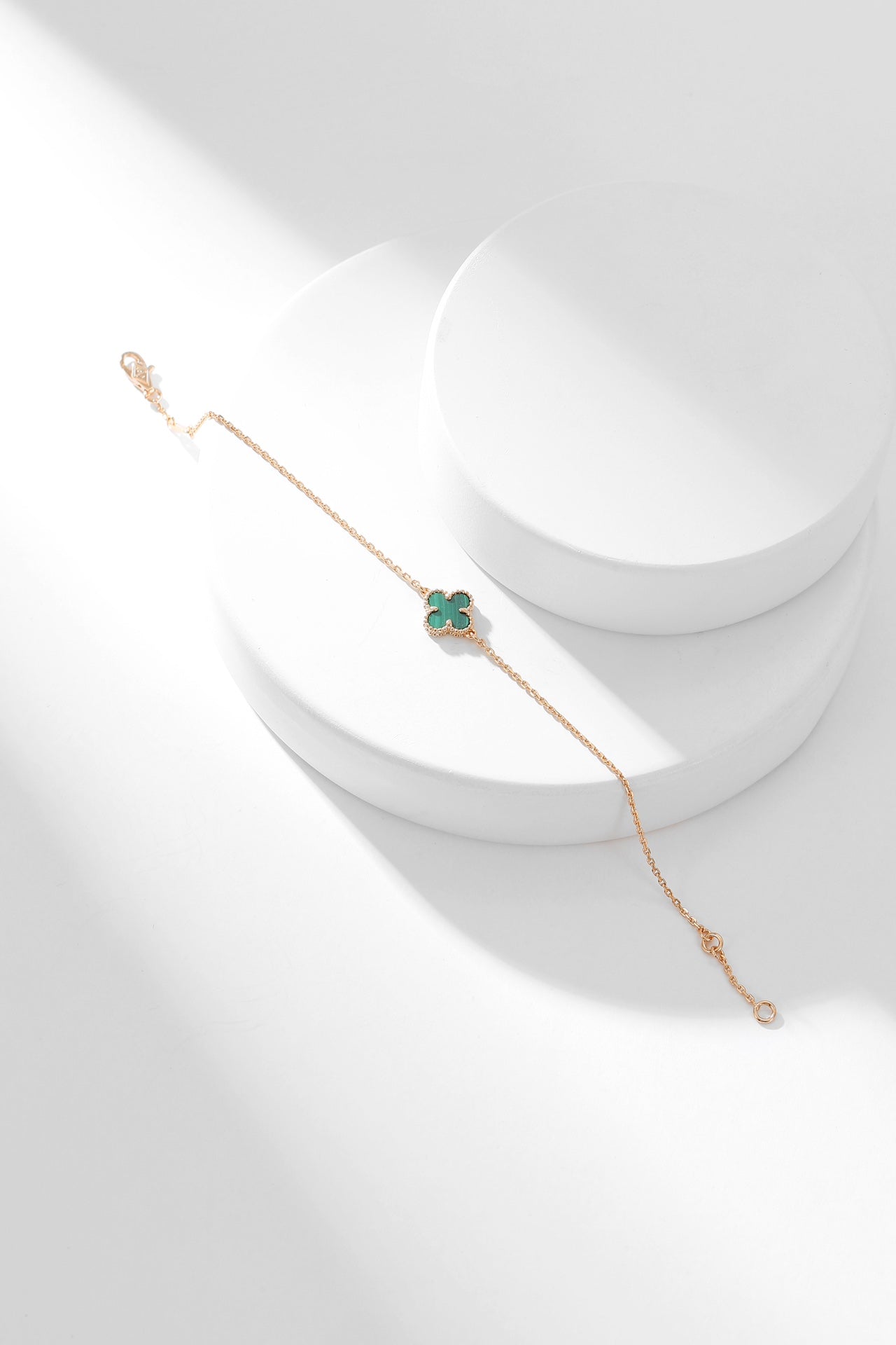 [Love More]CLOVER BRACELET MALACHITE 1 MOTIF