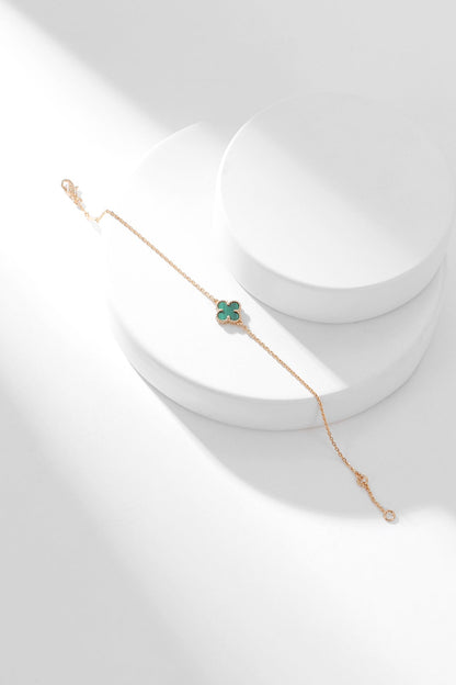 [Love More]CLOVER BRACELET MALACHITE 1 MOTIF