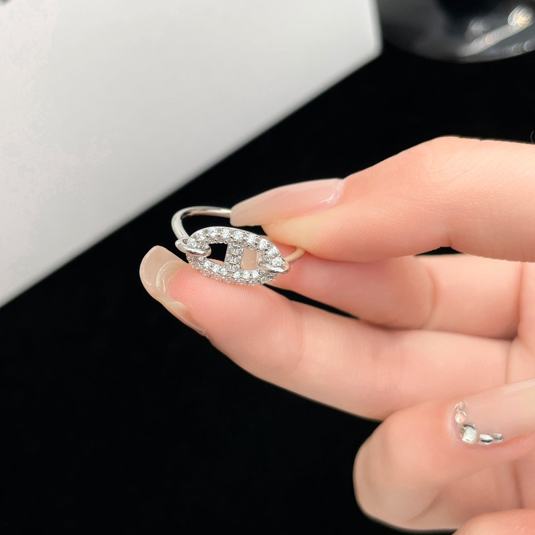 [Love More]RONDE SMALL SILVER DIAMOND RING