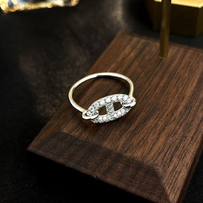 [Love More]RONDE SMALL SILVER DIAMOND RING