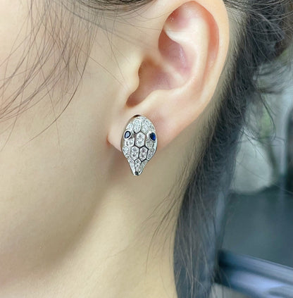 [Love More]SERPENT DIAMOND STUD EARRINGS