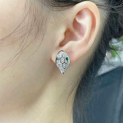 [Love More]SERPENT DIAMOND STUD EARRINGS