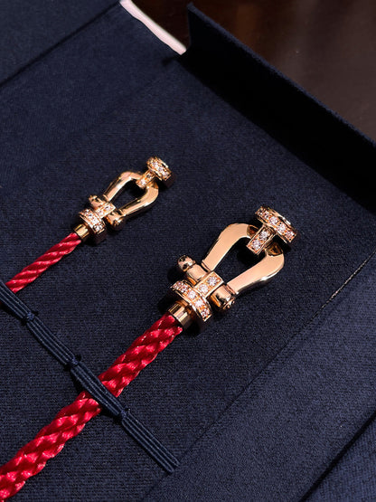 [Love More]FORCE 10 HALF DIAMOND PINK GOLD RED CORDERI LARGE AND MEDIUM MODEL