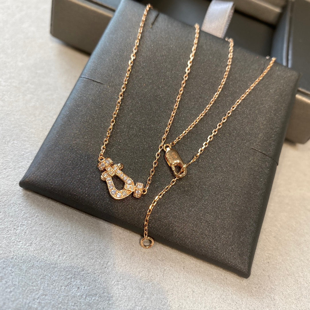 [Love More]FORCE 10 DIAMOND PINK GOLD NECKLACE MINI MODEL