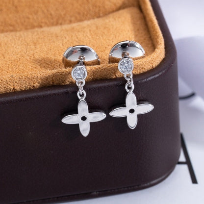 [Love More]VIDYLLE SILVER DIAMOND MINI DROP EARRINGS