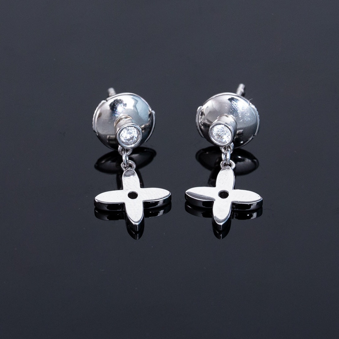 [Love More]VIDYLLE SILVER DIAMOND MINI DROP EARRINGS